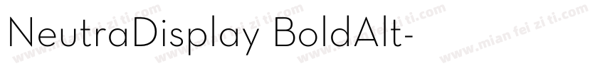 NeutraDisplay BoldAlt字体转换